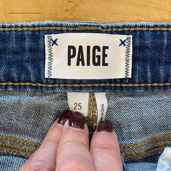 Paige Jimmy Jimmy Shorts Denim Cuffed‎ Size 25 - Picture 2 of 7